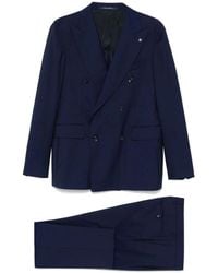 Tagliatore - Kostuums ,Blauw ,Katoen Virgin Wool Suit - Lyst