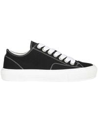 MSGM - Schoenen ,Zwart ,Polyester Polyester Rubber Canvas Sneakers - Lyst