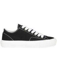 MSGM - Schoenen ,Zwart ,Polyester Polyester Rubber Canvas Sneakers - Lyst