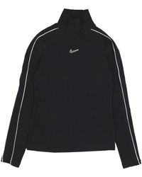 Nike - Fitness ,Zwart ,Katoen Sporty High-Neck Long Sleeve T-Shirt - Lyst