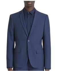 Antony Morato - Jassen ,Blauw ,Slim Fit Blauw Jack Bonnie Stijl - Lyst
