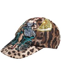 Dolce & Gabbana - Leopard Sequin Baseball Cap Mit Seidenfutter - Lyst