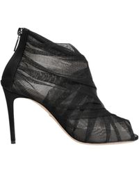 Dolce & Gabbana - Schwarze Mesh Stiletto Stiefeletten Schuhe - Lyst