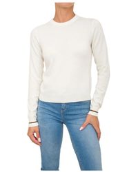 Marella - Rondgebreide Top Met Ronde Hals - Lyst