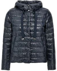 Herno - Blaue Ultraleichte Kapuzenjacke Mit Taschen - Lyst