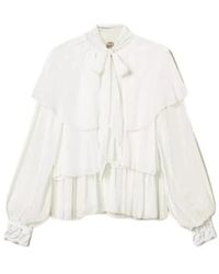 Twinset - Overhemden ,Wit ,Katoen Blouses & Shirts - Lyst