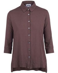 Alpha Studio - Overhemden ,Bruin ,Katoen Polo Camicia - Lyst