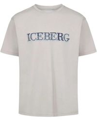 Iceberg - Hellgraue t-shirts - Lyst