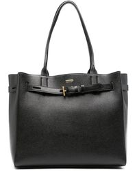 Tom Ford - Borsa tote in pelle nera - Lyst