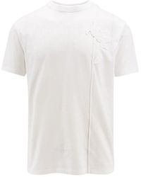Valentino - Blumiges baumwoll t-shirt - Lyst