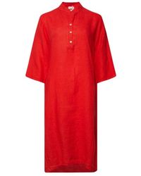 Tiffany & Co. - Langes Hemdkleid Mit Tasche Aus Leinen - Lyst