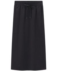 Weekend by Maxmara - Rokken ,Zwart ,Katoen Midi Rok - Lyst