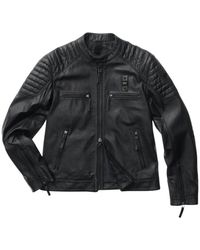 Blauer - Jassen ,Zwart ,Leer Crossland Leren Jas - Lyst