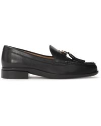 Kazar - Schoenen ,Zwart ,Leer Leren Halfschoenen Op Een Platte Zool Versierd Met Haken - Lyst