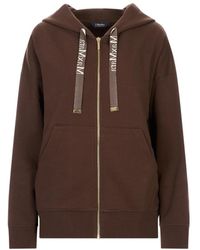 Max Mara - Hoodies & Sweatvesten ,Bruin ,Zip-Throughs - Lyst