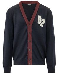 DSquared² - V-Hals Vest Met Geborduurde Applicatie - Lyst