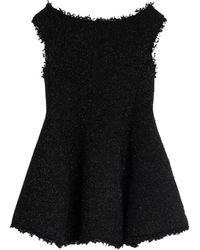 Celine - Kleedjes ,Zwart ,Leer Mini Jurk - Lyst