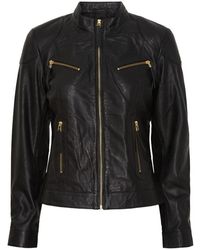 Notyz - Jassen ,Zwart ,Leer Leren Jas - Lyst