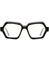 Kuboraum - Accessoires ,Zwart ,Hexagonale Zwarte Matte Bril - Lyst