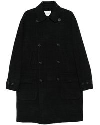 Paolo Pecora - Jassen ,Zwart ,Wol Double-Breasted Geruite Jas - Lyst