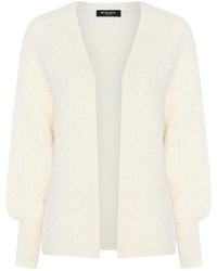 Bruuns Bazaar - Strick V-Ausschnitt Bluse Schneeweiß - Lyst