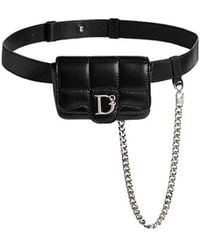 DSquared² - Mini Gewatteerde Nappa Leren Heuptas - Lyst
