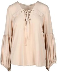 Think! - Overhemden ,Viscose Blouse - Lyst