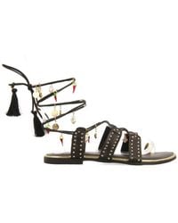 Gioseppo - Flache Sandale Mit Perlen Und Nieten - Lyst