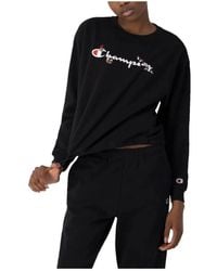Champion - Hoodies & Sweatvesten ,Zwart ,Katoen Sweatshirt - Lyst
