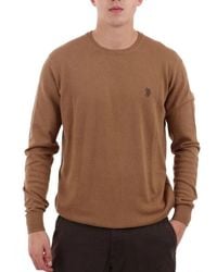 U.S. POLO ASSN. - Truien & Vesten ,Bruin ,Katoen Katoenen Trui Met Kasjmier - Lyst