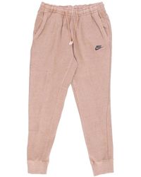 Nike - Fitness ,Roze ,Katoen Fleece Trainingspak Broek Club+ Revival - Lyst