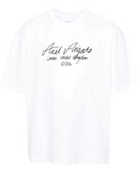 Axel Arigato - Magliette bianca con stampa logo in cotone - Lyst