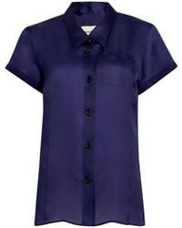 KHAITE - Overhemden ,Paars ,Zijden Blouse - Lyst