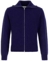 Jil Sander - Zip-Up Wollen Gebreid Vest - Lyst