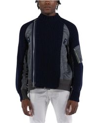 Sacai - Nylon Twill Mix Blouson Jack - Lyst