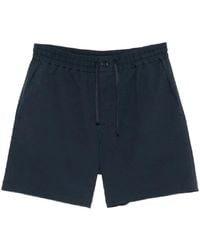 Maison Kitsuné - Korte Broeken ,Blauw ,Katoen Elastische Shorts - Lyst