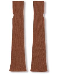 Cortana - Accessoires ,Rood ,Kasjmier Diandra, Baby Alpaca, Kasjmier En Zijde Bordeauxrode Armwarmers - Lyst