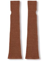 Cortana - Accessoires ,Rood ,Kasjmier Diandra, Baby Alpaca, Kasjmier En Zijde Bordeauxrode Armwarmers - Lyst