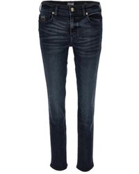 Versace - Dunkelblaue Five-Pocket-Jeans - Lyst