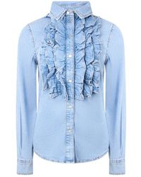Moschino - Elegante Blouse Met Voorpaneelplooien - Lyst