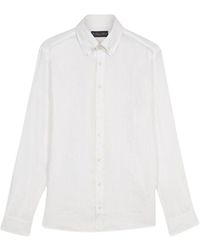 Brooks Brothers - Weiße leinen-hemd casual,marineblaues leinen-hemd mit knöpfen,hellblaues baumwoll-casual-hemd - Lyst