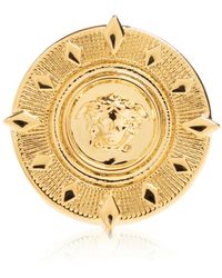 Versace - Accessoires ,Geel ,Signet Ring With Medusa Head - Lyst