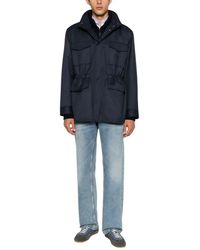 Brioni - Jas Met Leren Details En Borstzakken - Lyst