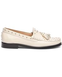 Stuart Weitzman - Schoenen ,Leer Lottie Sostud Tassel Loafer - Lyst