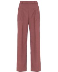Soallure - Broeken ,Roze ,Katoen Pantaloni Cotone - Lyst