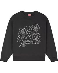 KENZO - Hoodies & Sweatvesten ,Zwart ,Katoen Zwarte Constellation Sweater - Lyst