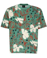 Paul Smith - Emerald Green Sea Floral Print T-Shirt für Männer - Lyst