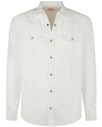 Mc2 Saint Barth - Camicia lino bianco - Lyst