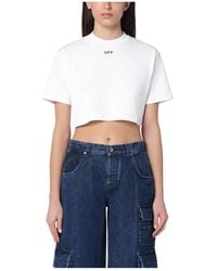 Off-White c/o Virgil Abloh - Cropped T-Shirt With Logo - Lyst