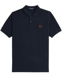 Fred Perry - Tops ,Blauw ,Katoen Slim Fit Plain Polo - Lyst